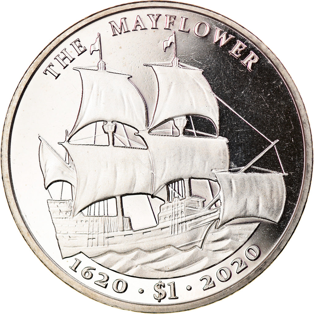 Coin, BRITISH VIRGIN ISLANDS, Dollar, 2020, Franklin Mint, Mayflower, MS(63)