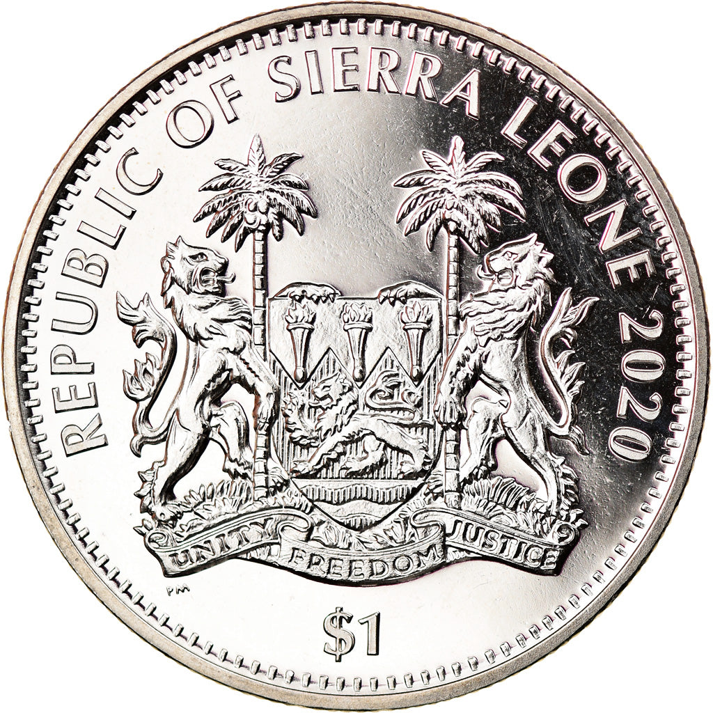Monnaie, Sierra Leone, Dollar, 2020, British Royal Mint, Félins - Tigre, SPL