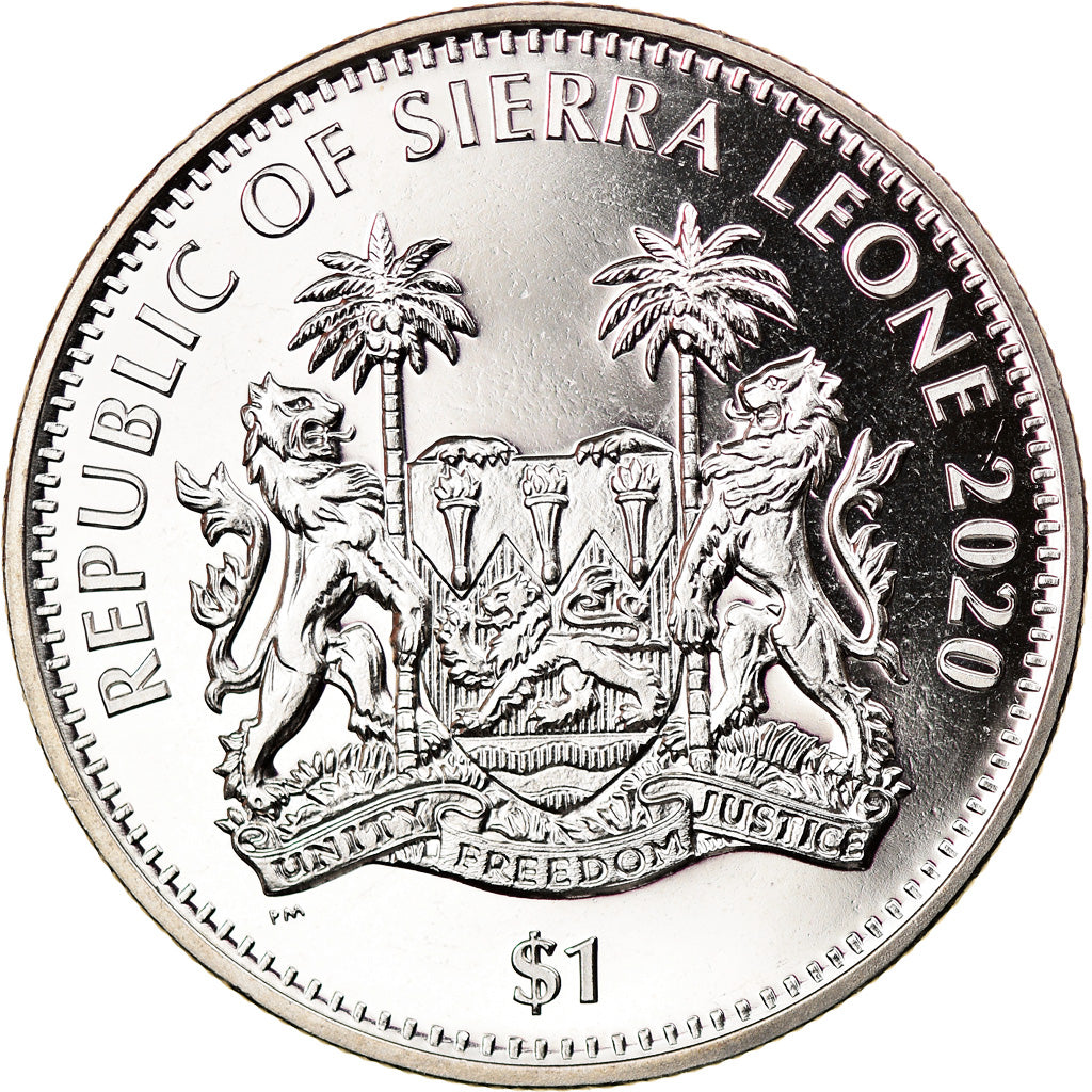 Moneta, Sierra Leone, Dollar, 2020, British Royal Mint, Félins - Panthère