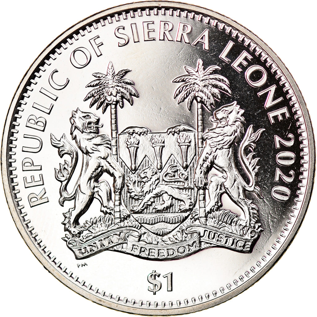Coin, Sierra Leone, Dollar, 2020, British Royal Mint, Félins - Panthère