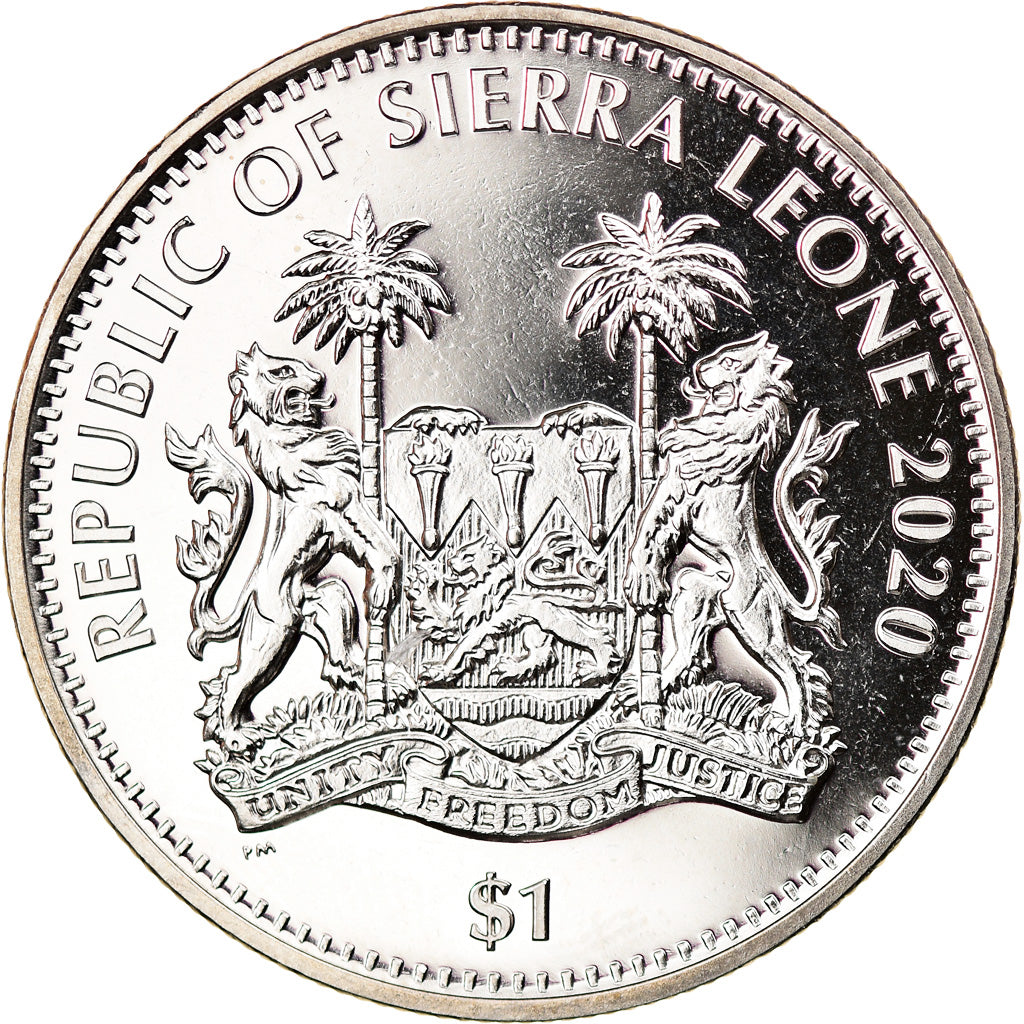 Moneta, Sierra Leone, Dollar, 2020, British Royal Mint, Félins - Cougar, SPL