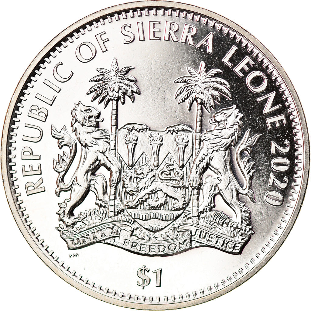 Moneta, Sierra Leone, Dollar, 2020, British Royal Mint, Félins - Léopard, SPL