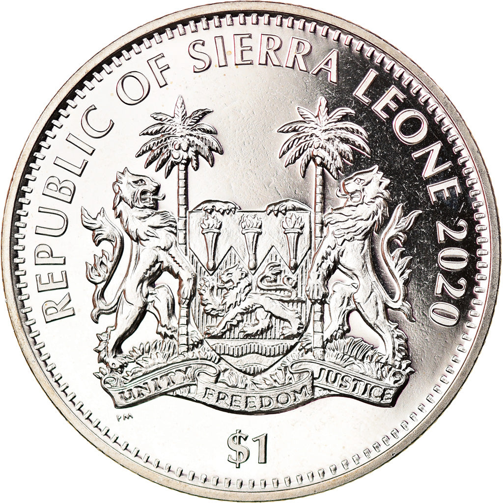 Moneta, Sierra Leone, Dollar, 2020, British Royal Mint, Félins - Léopard, SPL