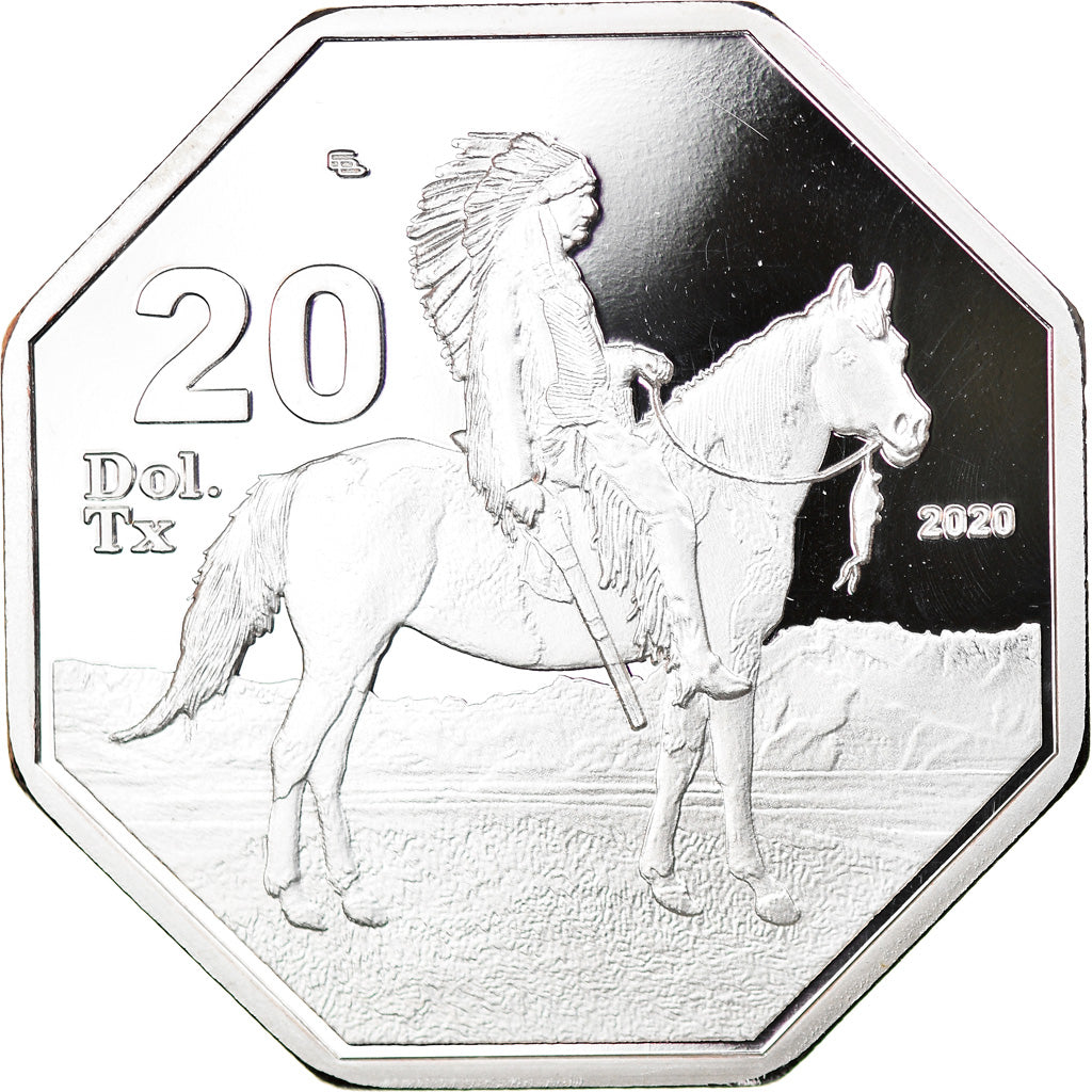 Moneta, Stati Uniti, 20 Dollars, 2020, U.S. Mint, TEXAS, SPL, Rame-nichel