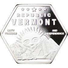 Monnaie, États-Unis, 20 Dollars, 2020, U.S. Mint, VERMONT, SPL, Silver Clad