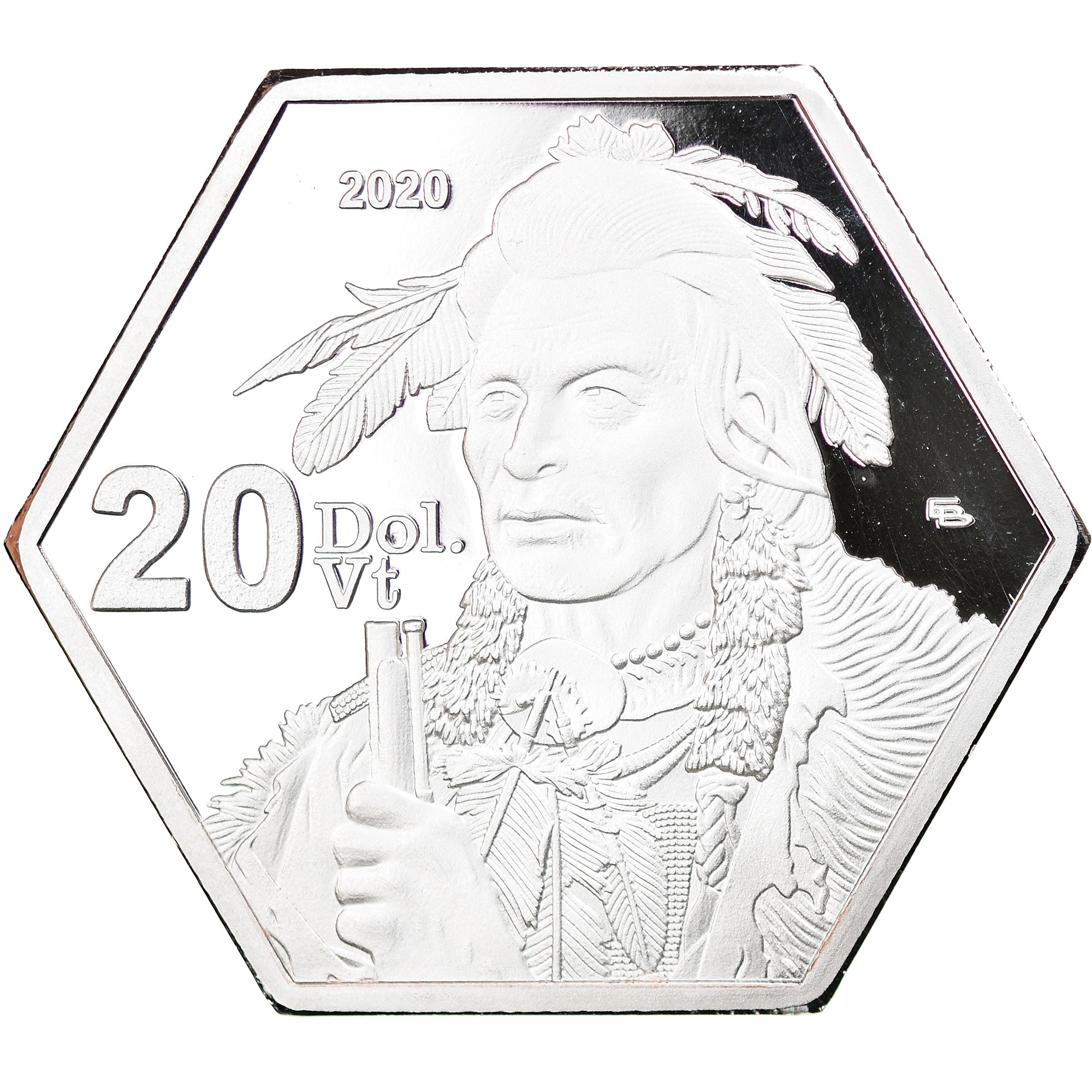 Monnaie, États-Unis, 20 Dollars, 2020, U.S. Mint, VERMONT, SPL, Silver Clad