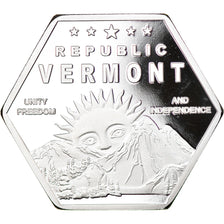 Moneda, Estados Unidos, 20 Dollars, 2020, U.S. Mint, VERMONT, SC, Plata