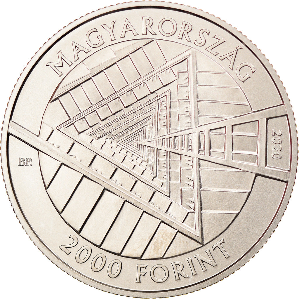 Moeda, Hungria, 2000 Forint, 2020, Budapest, János Harsányi, MS(63)