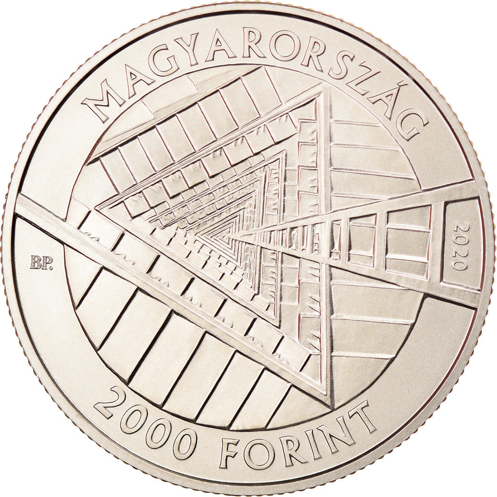 Moeda, Hungria, 2000 Forint, 2020, Budapest, János Harsányi, MS(63)