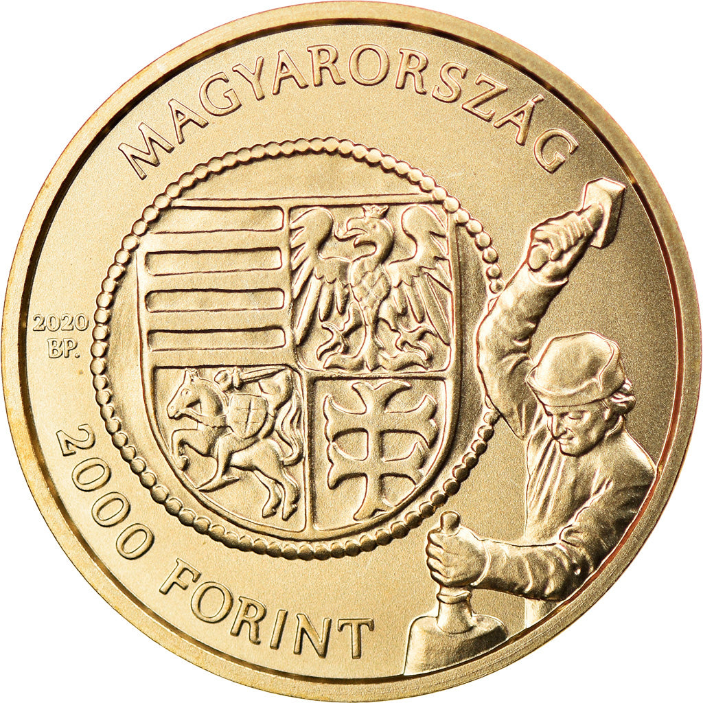 Moeda, Hungria, 2000 Forint, 2020, Budapest, Forint d'or du roi Vladislaus I
