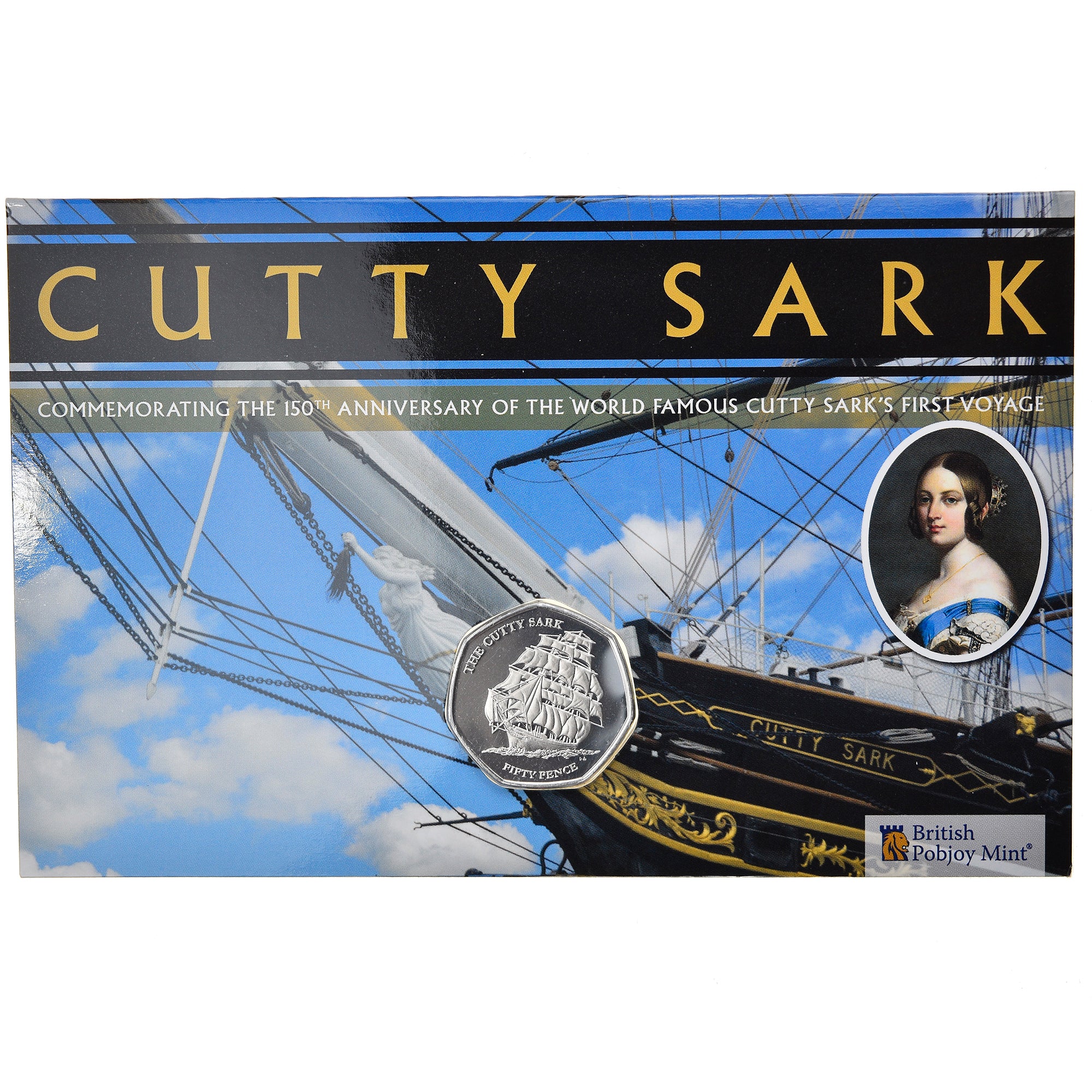 Coin, British Indian Ocean, 50 Pence, 2020, Cutty Sark, MS(63), Cupro-nickel