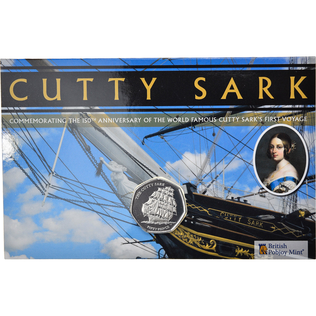 Coin, British Indian Ocean, 50 Pence, 2020, Cutty Sark, MS(63), Cupro-nickel