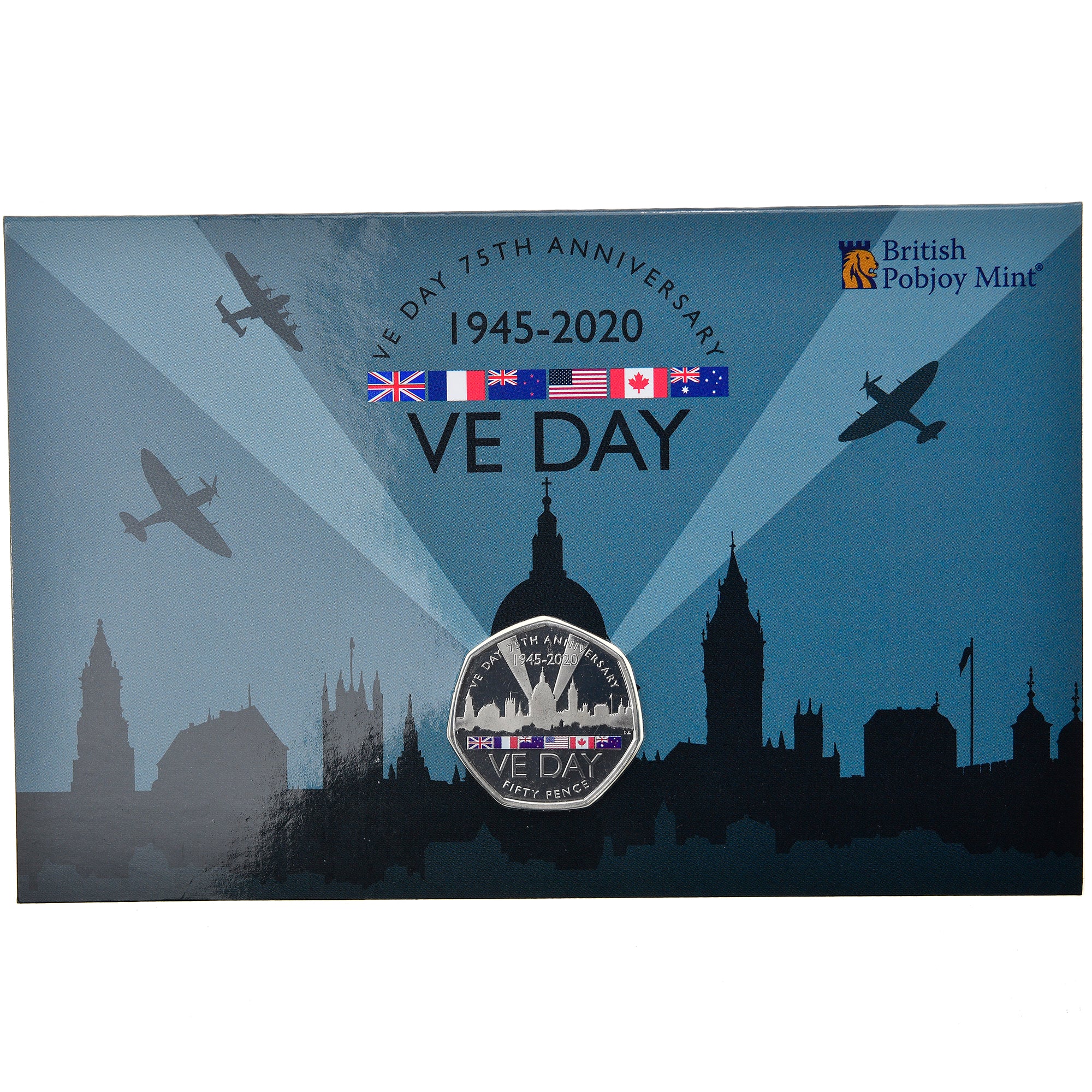 Moneta, Gibilterra, 50 Pence, 2020, VE Day, SPL, Rame-nichel
