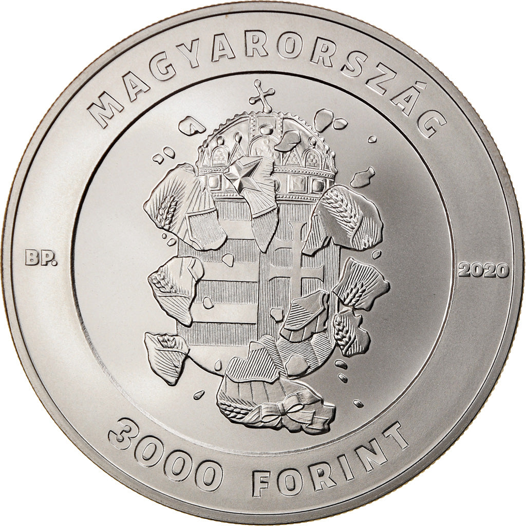 Coin, Hungary, 3000 Forint, 2020, Budapest, 30 ans de liberté, MS(63)