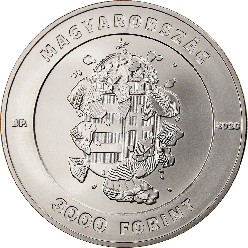 Coin, Hungary, 3000 Forint, 2020, Budapest, 30 ans de liberté, MS(63)