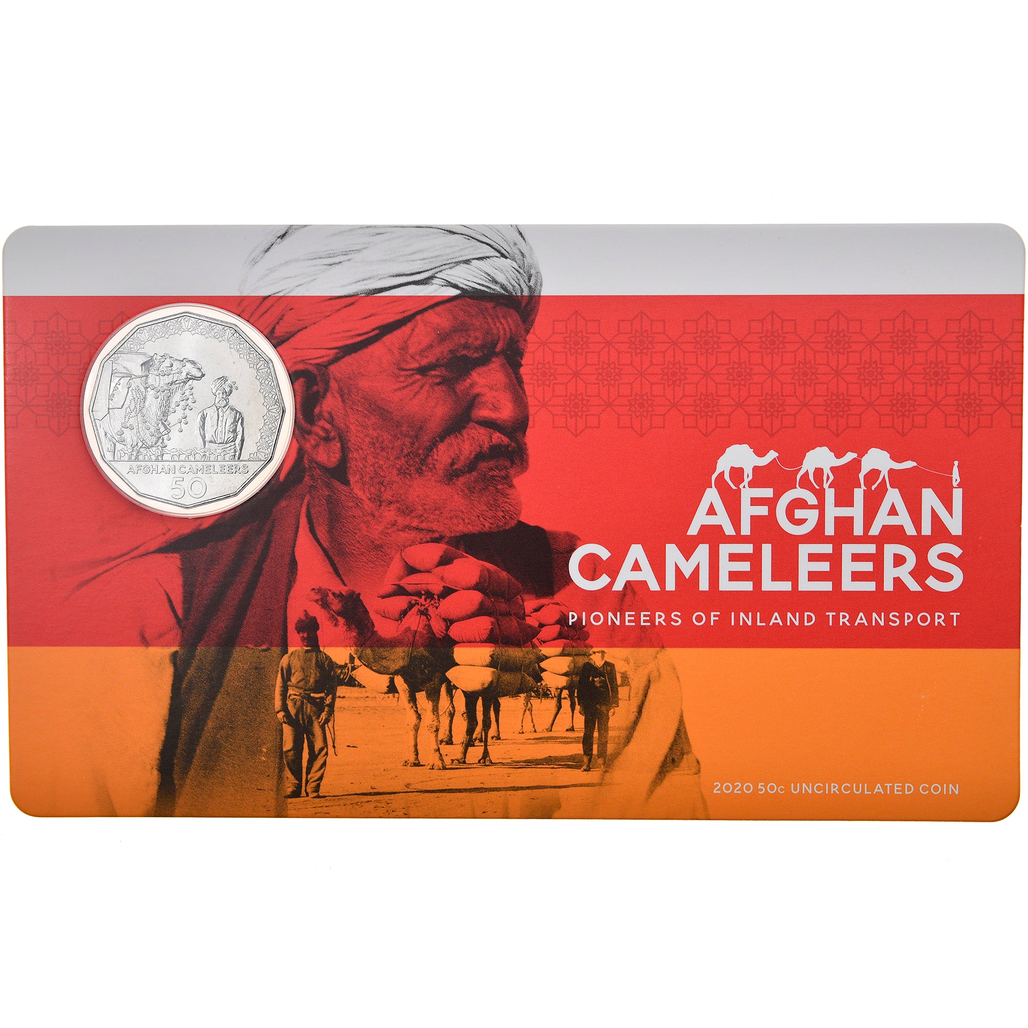 Moneta, Australia, 50 Cents, 2020, Chameliers afghans, MS(65-70), Miedzionikiel