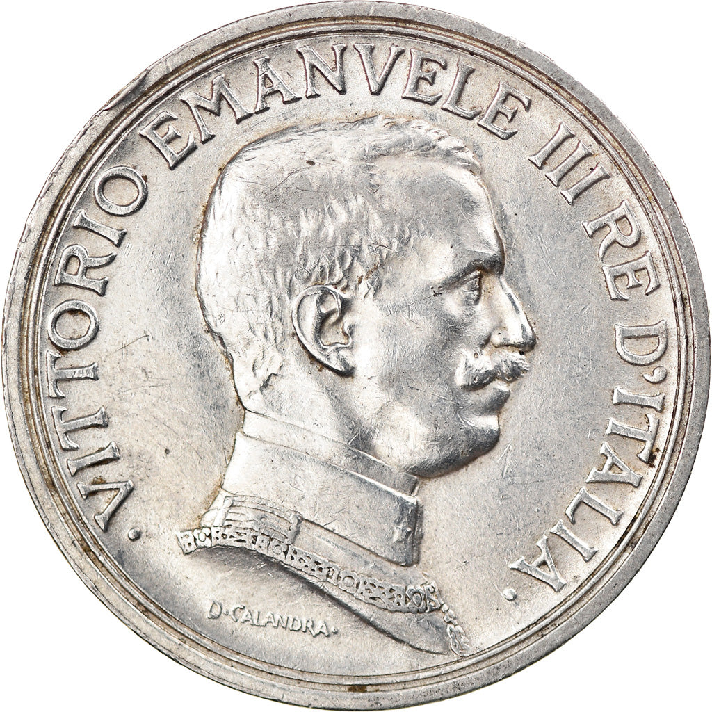 Coin, Italy, Vittorio Emanuele III, 2 Lire, 1915, Rome, AU(55-58), Silver, KM:55