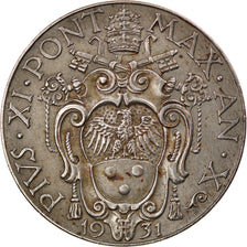 Coin, VATICAN CITY, Pius XI, 2 Lire, 1931, Roma, EF(40-45), Nickel, KM:6
