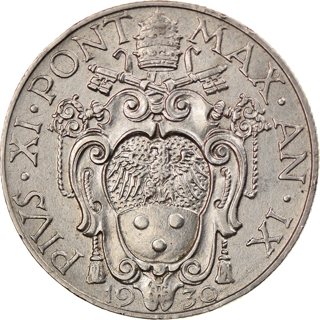 Moneda, CIUDAD DEL VATICANO, Pius XI, 50 Centesimi, 1930, Roma, MBC, Níquel