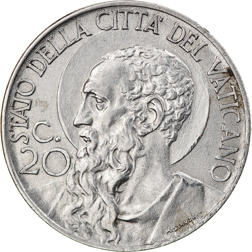 Monnaie, Cité du Vatican, Pius XII, 20 Centesimi, 1940, Roma, SUP, Stainless