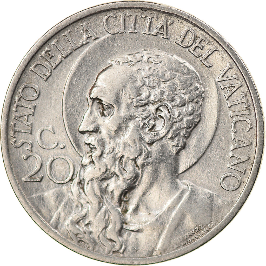 Monnaie, Cité du Vatican, Pius XI, 20 Centesimi, 1936, Roma, SUP, Nickel, KM:3