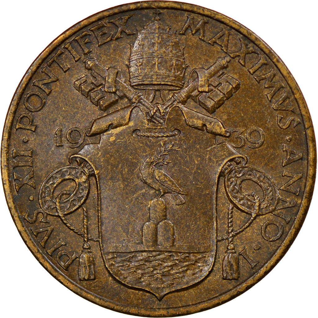 Monnaie, Cité du Vatican, Pius XII, 10 Centesimi, 1939, Roma, SUP