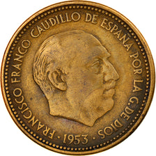 Moneta, Spagna, Caudillo and regent, 2-1/2 Pesetas, 1954, Madrid, MB+