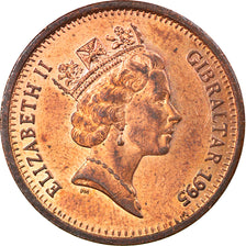Coin, Gibraltar, Elizabeth II, 2 Pence, 1995, EF(40-45), Copper Plated Steel