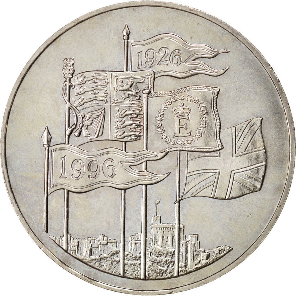 GREAT BRITAIN, 5 Pounds, 1996, KM #974, MS(63), Copper-Nickel, 38.61, 28.34