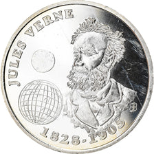 France, Médaille, 30 Ecus d'Amiens, Jules  Verne, 1994-1995, FDC, Argent