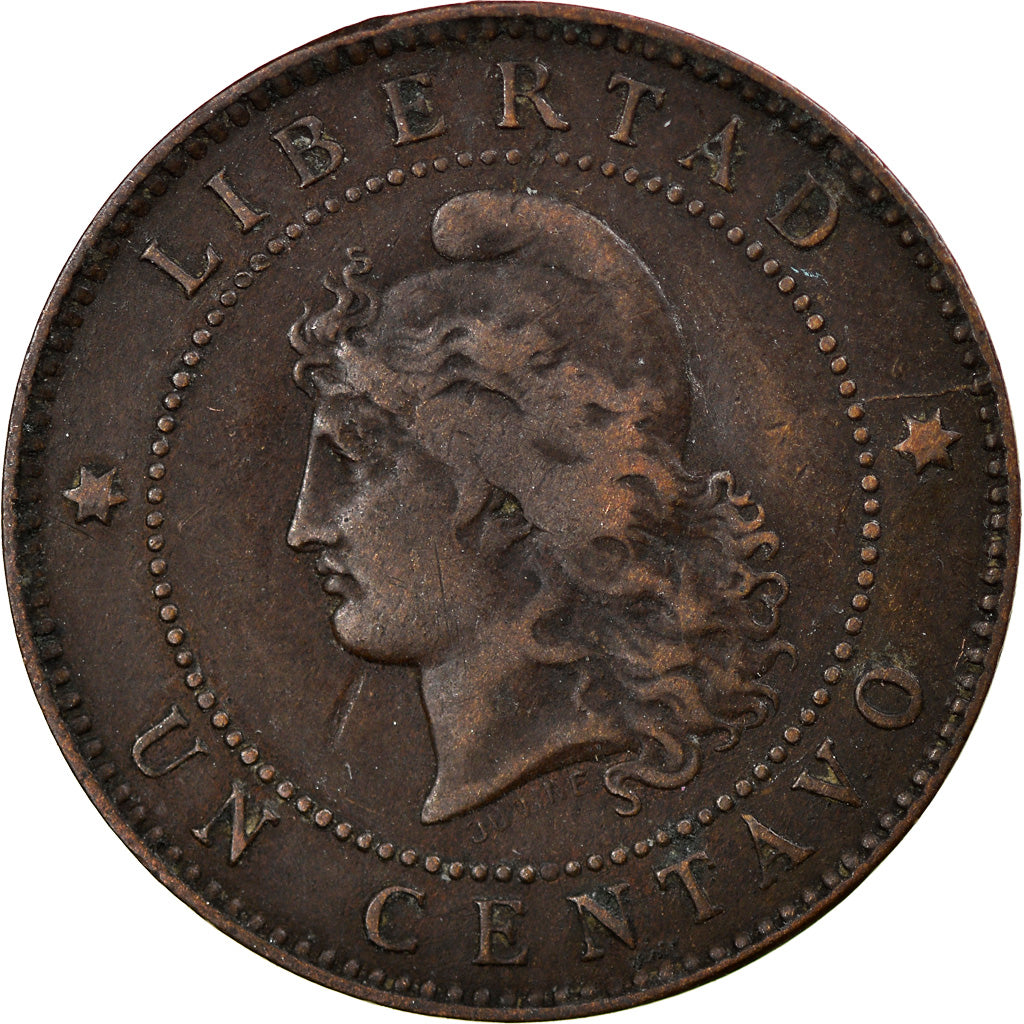 Moneta, Argentina, Centavo, 1892, MB+, Bronzo, KM:32