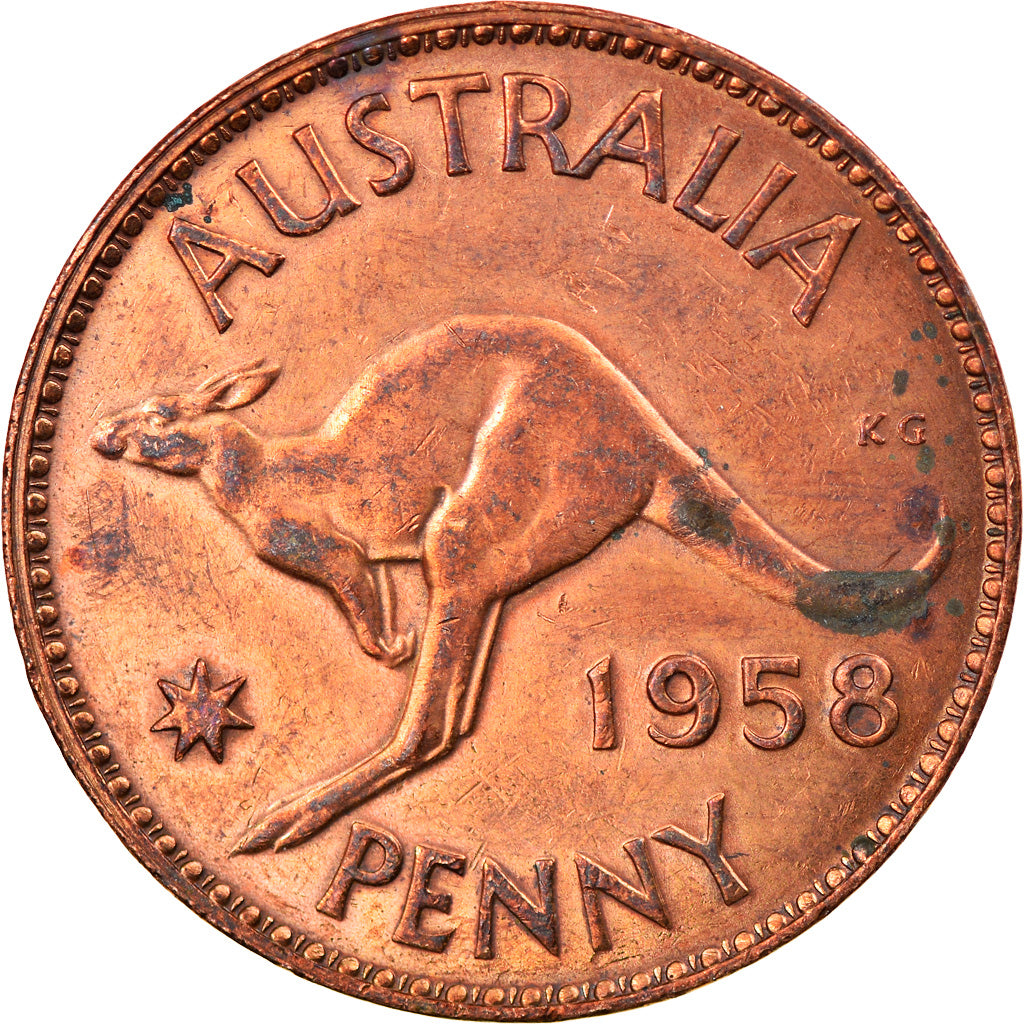 Monnaie, Australie, Elizabeth II, Penny, 1958, SUP, Bronze, KM:56