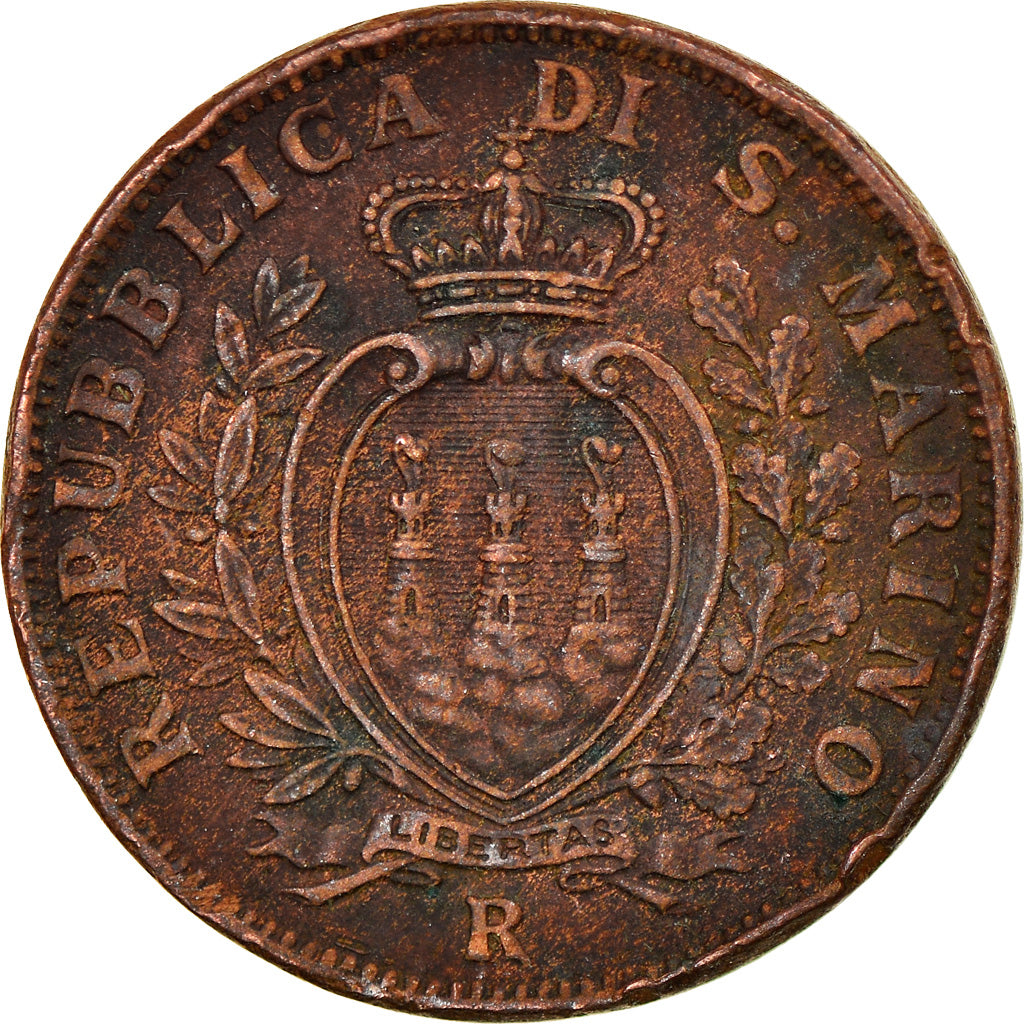 Monnaie, San Marino, 10 Centesimi, 1938, Rome, TB+, Bronze, KM:13