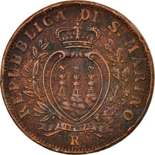 Monnaie, San Marino, 10 Centesimi, 1938, Rome, TB+, Bronze, KM:13