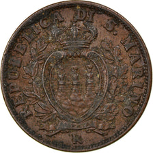 Coin, San Marino, 10 Centesimi, 1938, Rome, VF(30-35), Bronze, KM:13