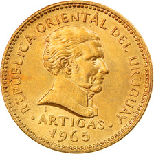 Coin, Uruguay, Peso, 1965, Santiago, AU(55-58), Aluminum-Bronze, KM:46