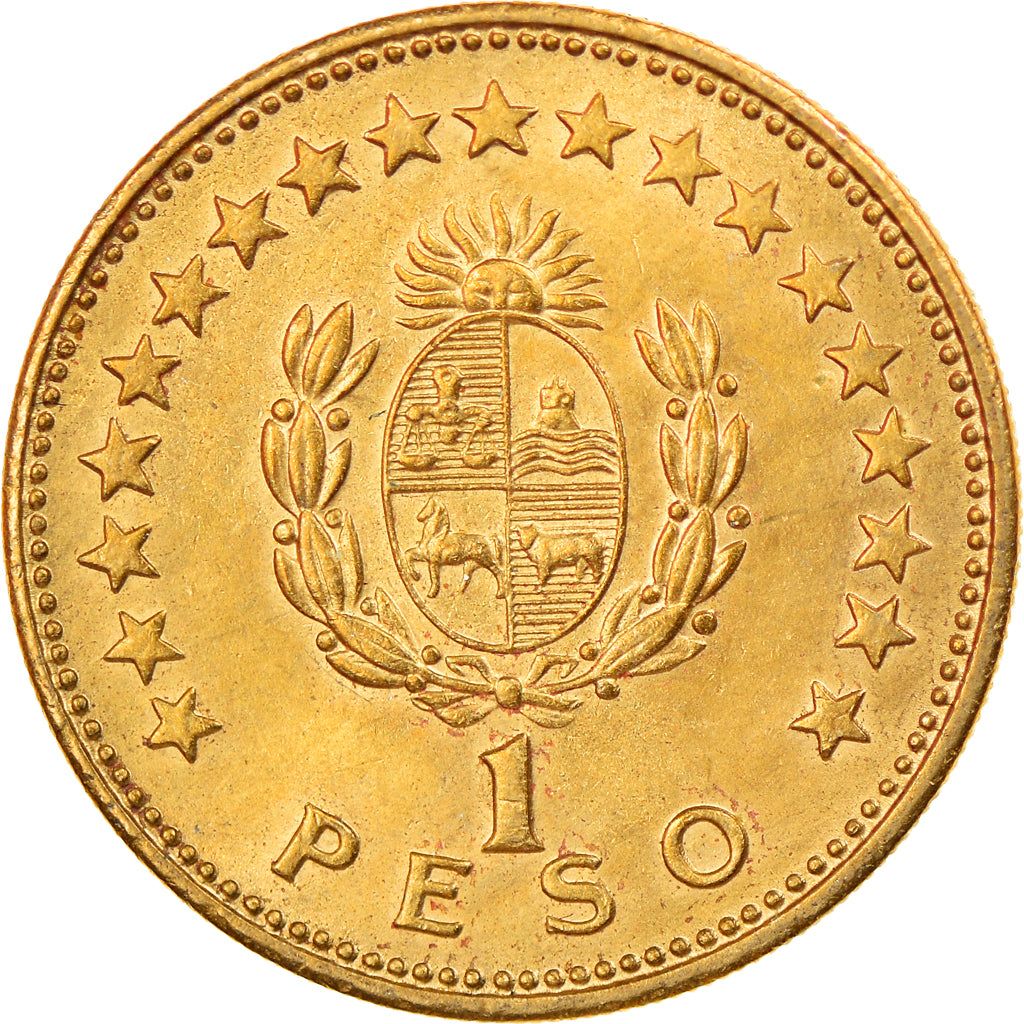 Coin, Uruguay, Peso, 1965, Santiago, AU(55-58), Aluminum-Bronze, KM:46