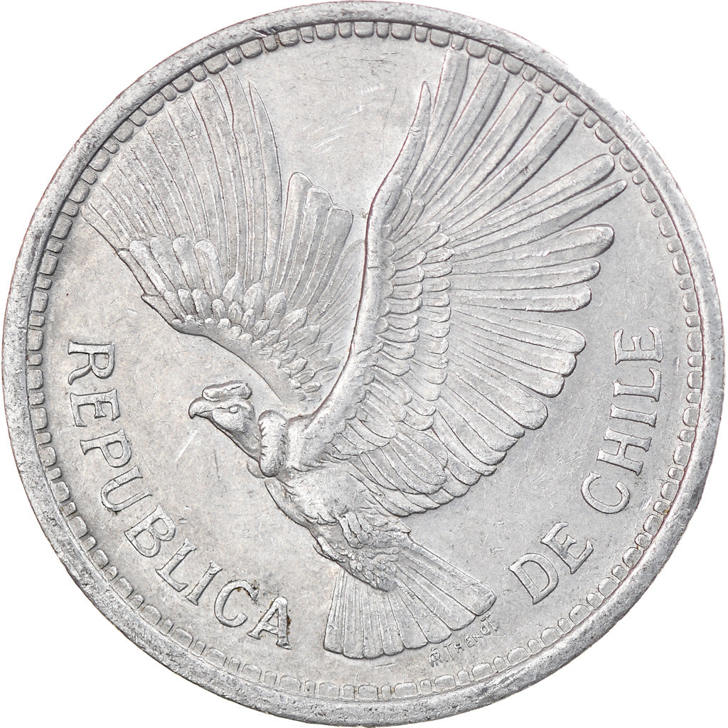 Monnaie, Chile, 10 Pesos, 1956, Santiago, SUP, Aluminium, KM:181