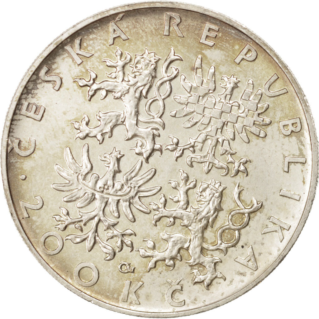CZECH REPUBLIC, 200 Korun, 1997, Jablonec nad Nisou, KM #27, MS(63), Silver,...