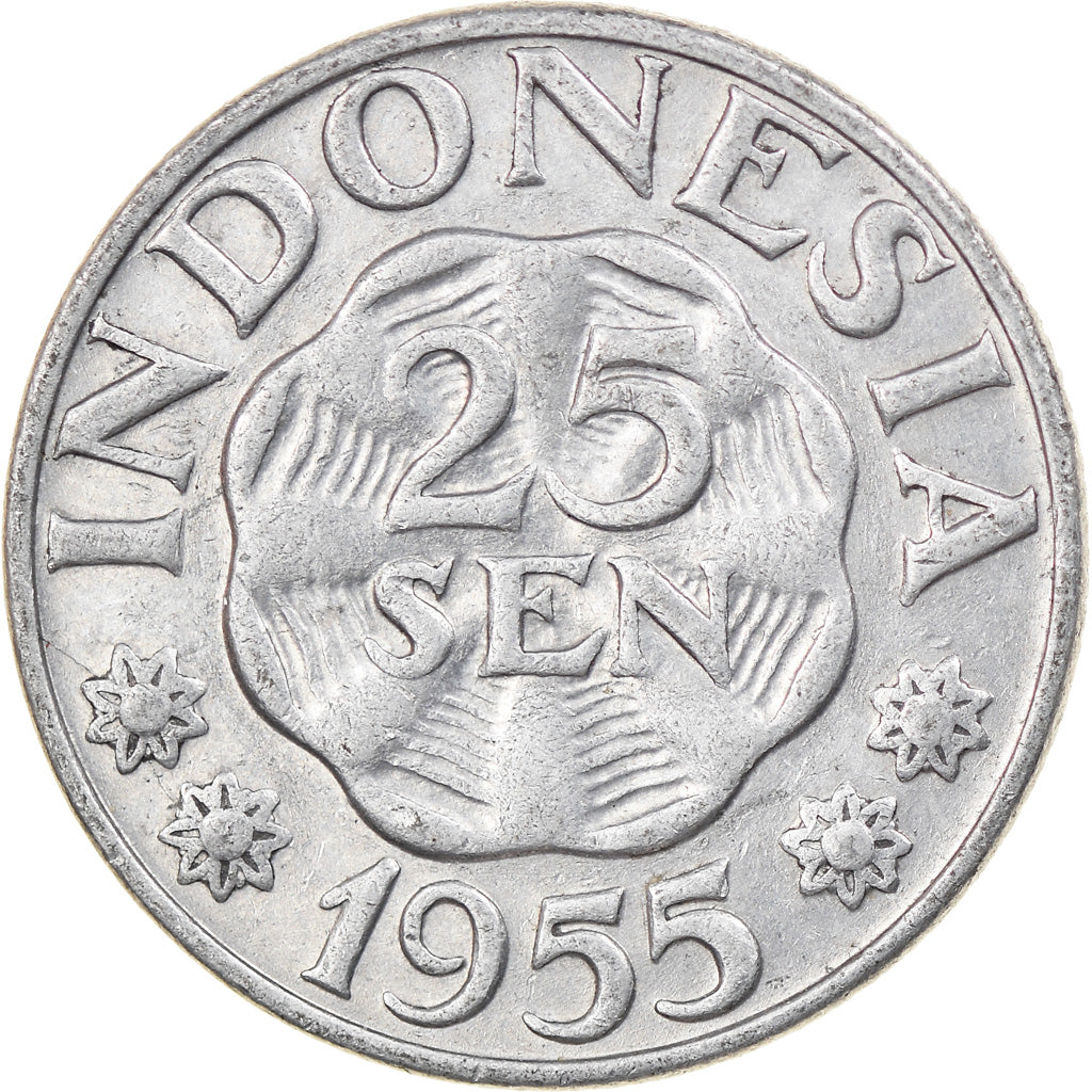 Monnaie, Indonésie, 25 Sen, 1955, SUP, Aluminium, KM:11