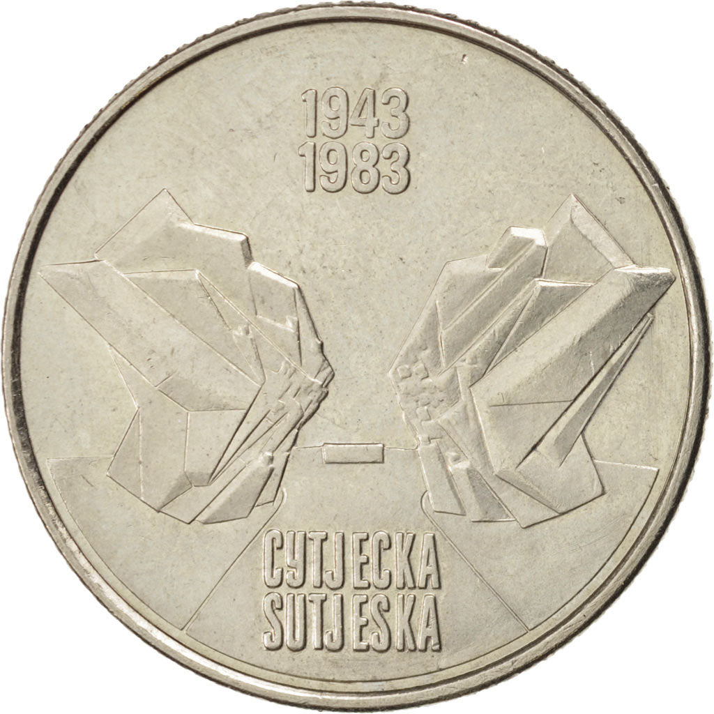 Iugoslavia, 10 Dinara, 1983, SPL-, Rame-nichel, KM:97.1