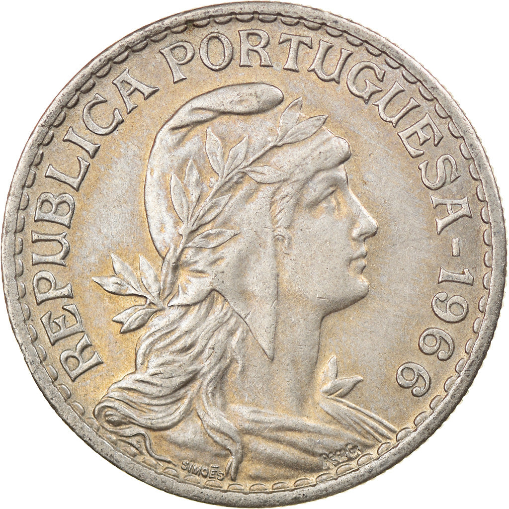 Moneta, Portugal, Escudo, 1966, AU(55-58), Miedź-Nikiel, KM:578