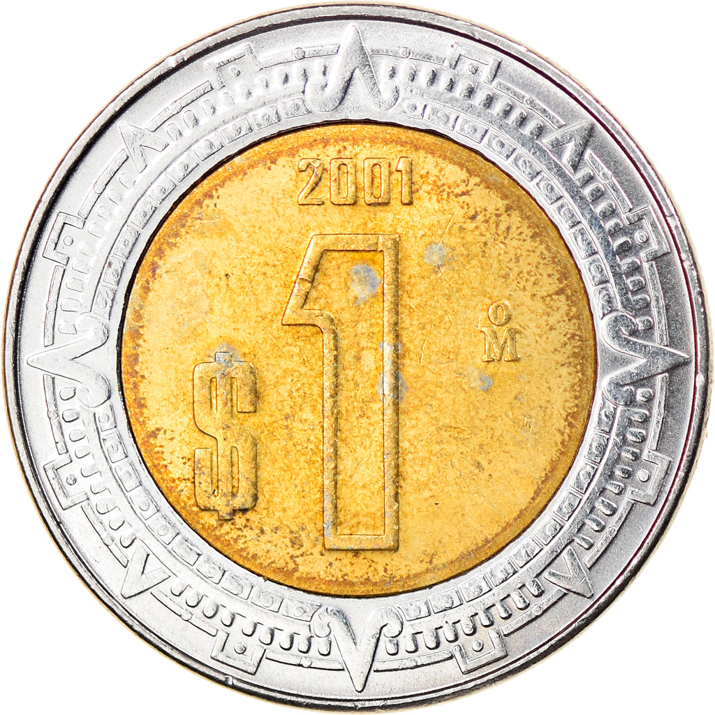Monnaie, Mexique, Peso, 2001, Mexico City, SUP, Bi-Metallic, KM:603
