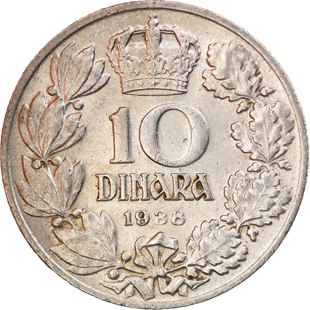 Monnaie, Yougoslavie, Petar II, 10 Dinara, 1938, SUP, Nickel, KM:22