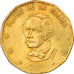 Moneta, Repubblica domenicana, Peso, 2000, MB+, Ottone, KM:80.2