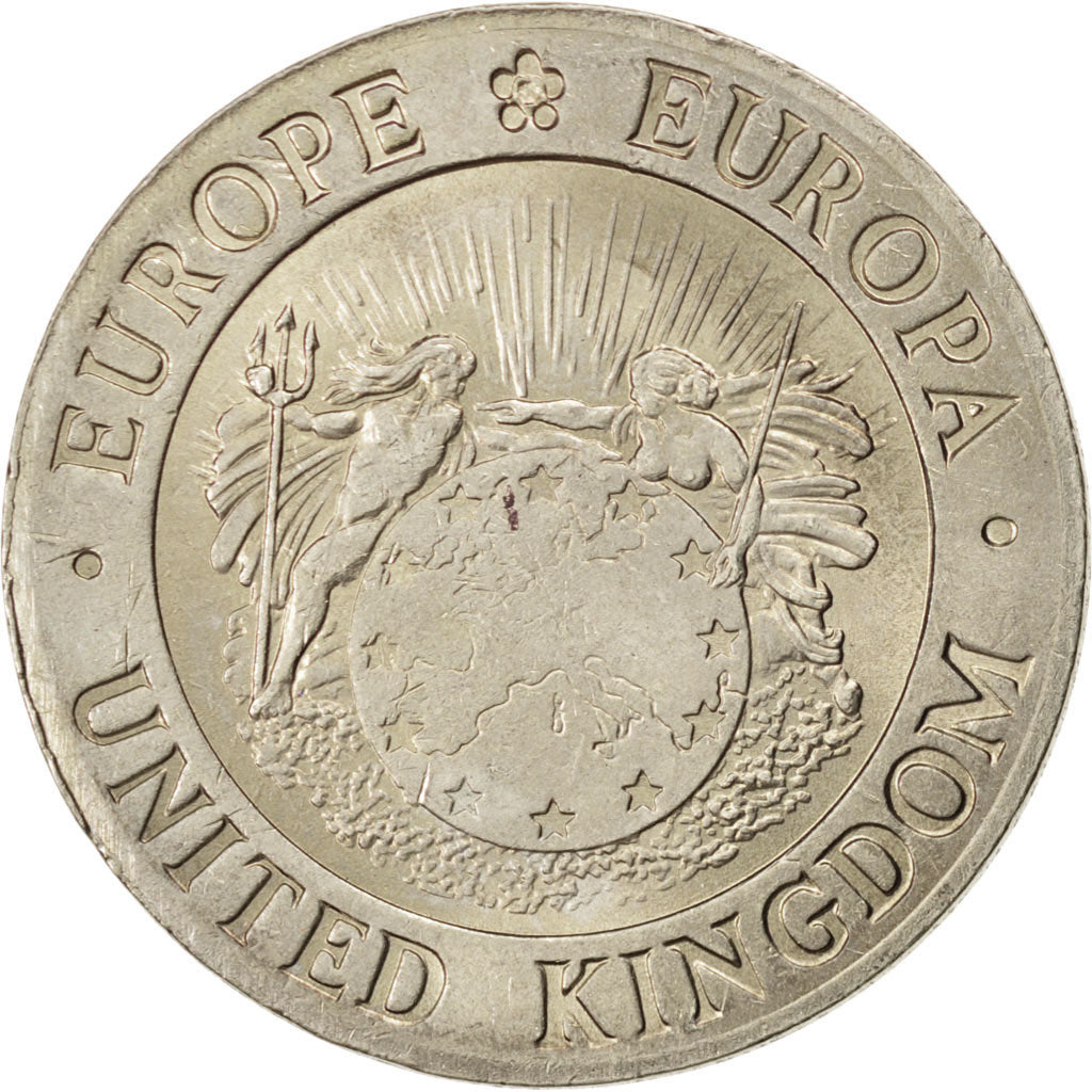United Kingdom , 2 Ecu Europa, 1992, KM #15, MS(63), Cupro-nickel, 29.5, 8.80