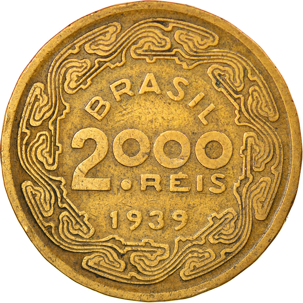 Monnaie, Brésil, 2000 Reis, 1939, TB+, Aluminum-Bronze, KM:551