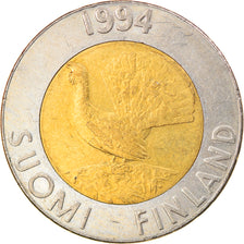 Coin, Finland, 10 Markkaa, 1994, EF(40-45), Bi-Metallic, KM:77