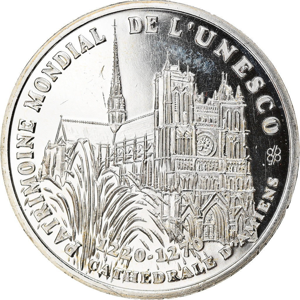 France, Medal, 20 Ecus d'Amiens, Cathédrale, 1994-1995, MS(65-70), Silver