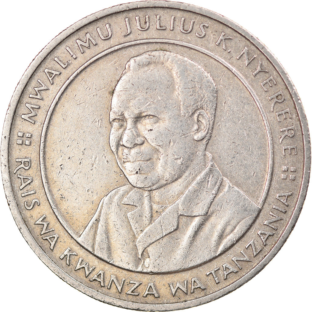 Moneta, Tanzania, 10 Shilingi, 1989, EF(40-45), Miedź-Nikiel, KM:20